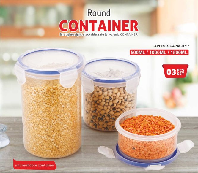 Container Round 500/1000/1500-(3pcs Set)-(Hetal)