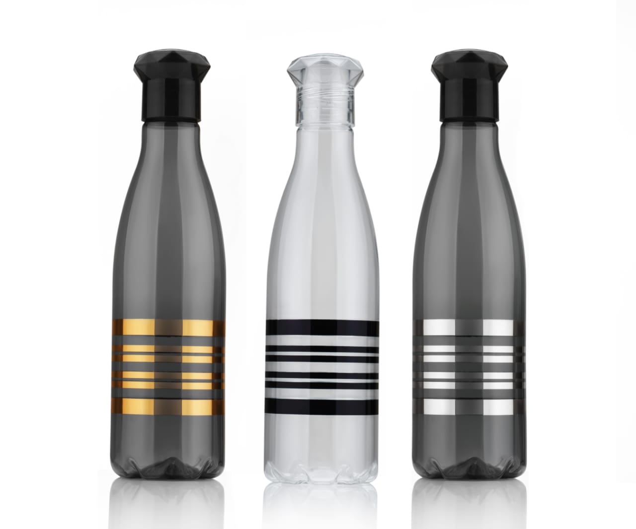 Bottle Line Diamond Cap Bottle 1000ml (3 Pcs Box)