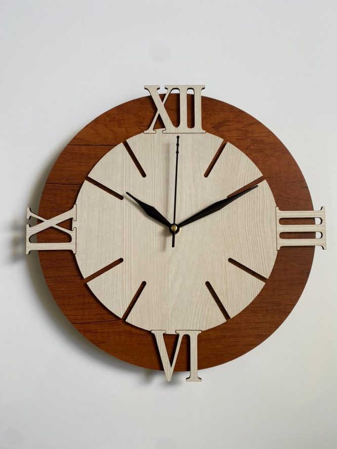 Wall Clock Wooden MTW 13 (SIZE 12*12)