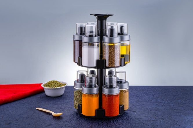 Spice Rack 3in1 Round (12) Jar