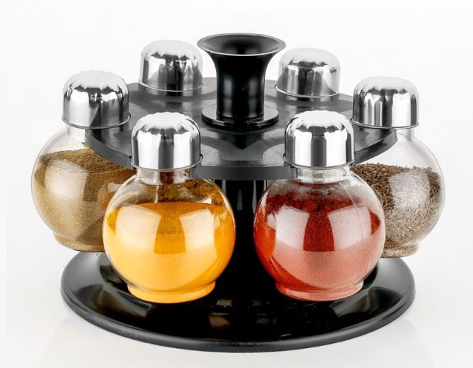 Spice Rack Round 6 Pcs Jar