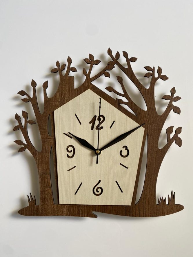 Wall Clock Wooden MTW 14 (SIZE 12*12)