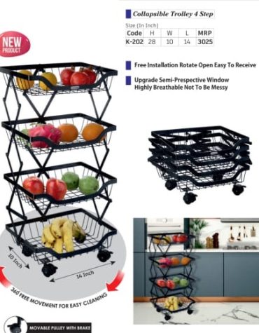 Basket collapsible 4 layer folding