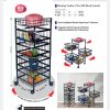 Basket Rotating trolly 5 tier (ms black coated) (K-187)