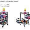 Basket Rotating trolly 4 tier (ms black coated) (K-188)