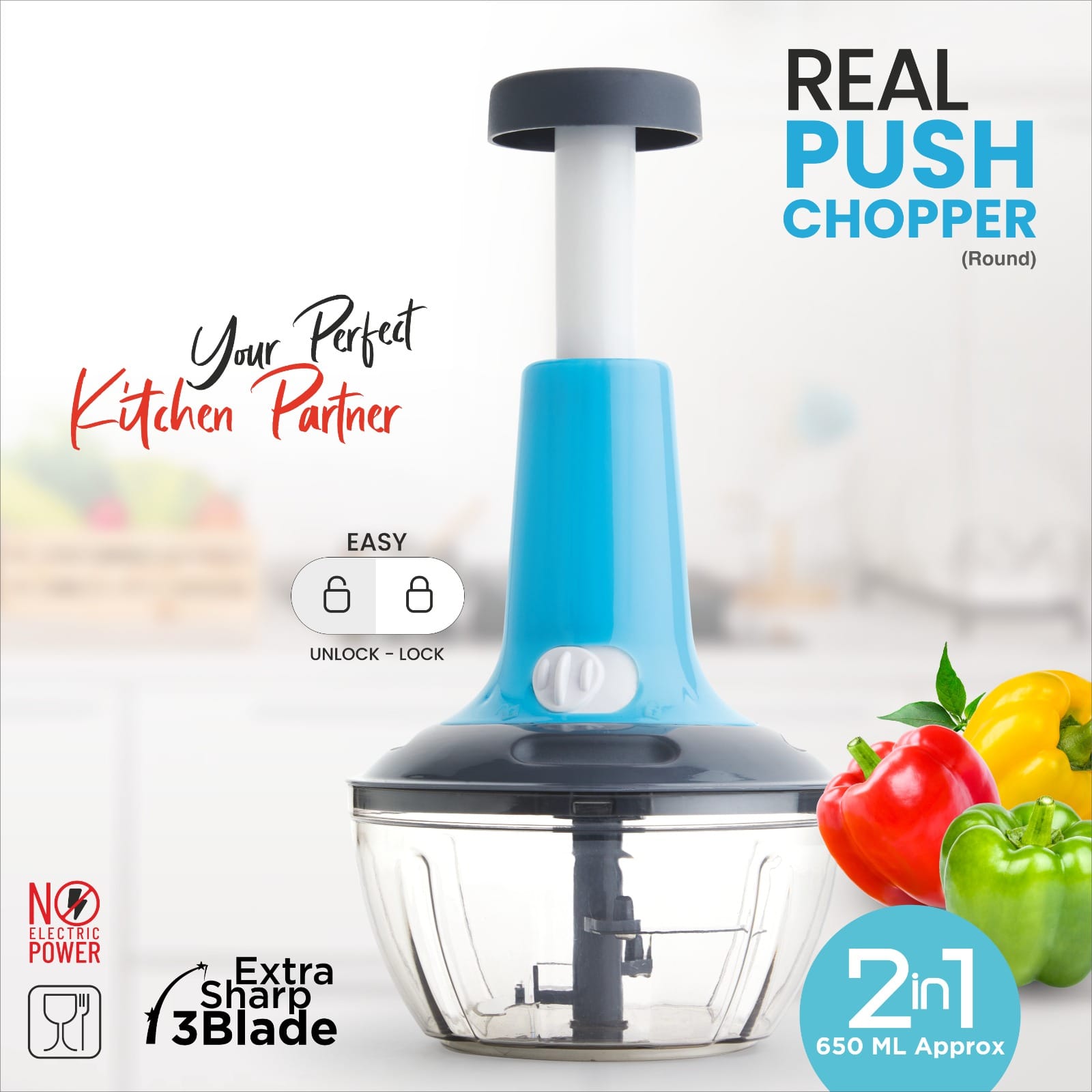 Push Chopper Real 650 Ml