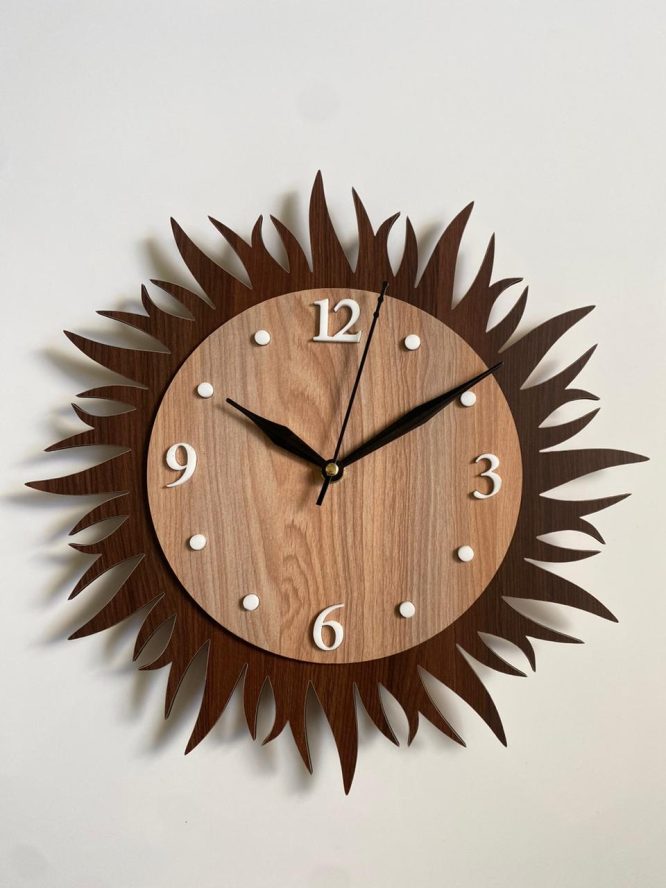 Wall Clock Wooden MTW 15 (SIZE 12*12)