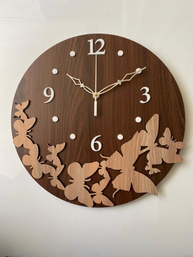 Wall Clock Wooden MTW 16 (SIZE 12*12)