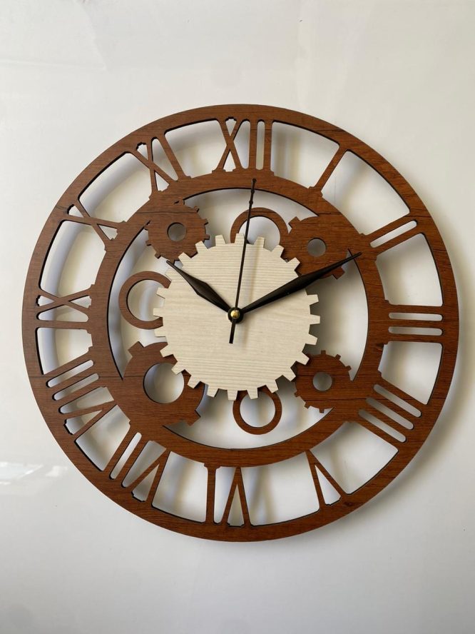 Wall Clock Wooden MTW 18 (SIZE 12*12)