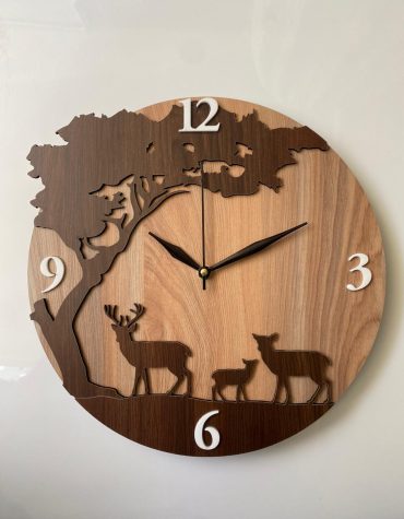 Wall Clock Wooden MTW 19 (SIZE 12*12)