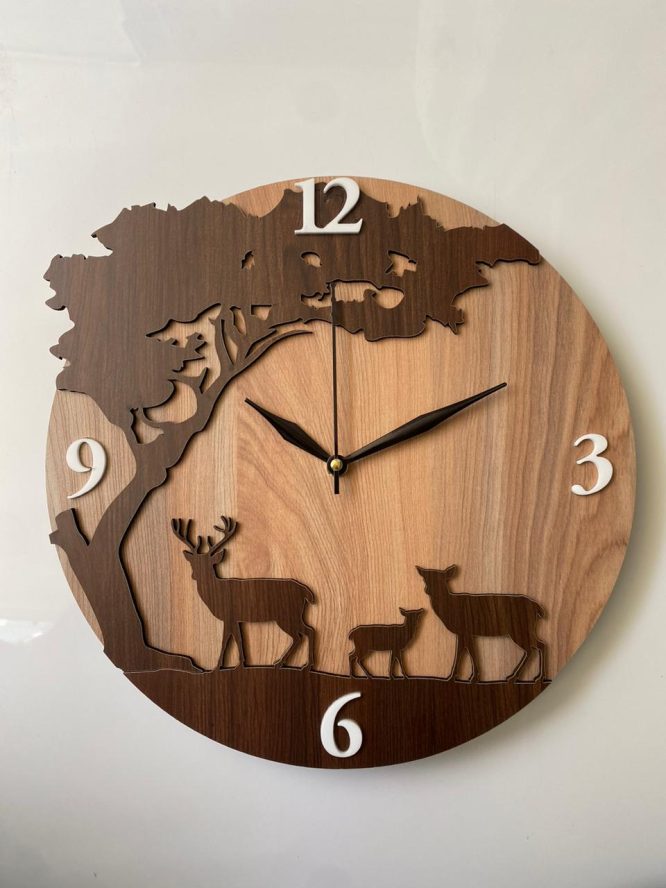 Wall Clock Wooden MTW 19 (SIZE 12*12)