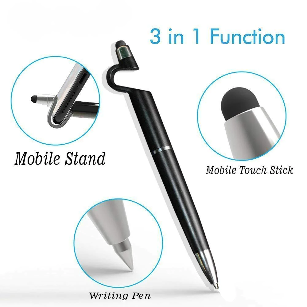 3 in 1 Ballpoint Function Stylus Pen with Mobile Stand-1 Piece