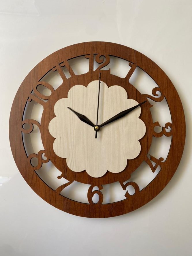 Wall Clock Wooden MTW 20 (SIZE 12*12)