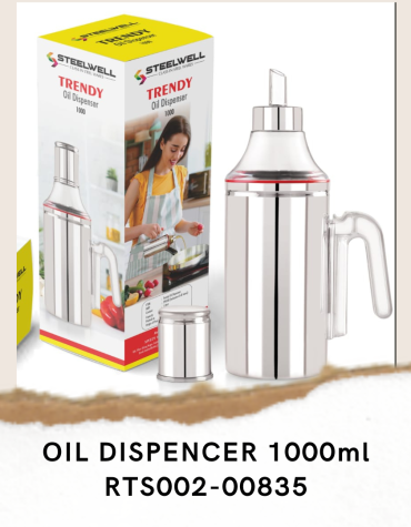 OIL DISPENCER STEELWELL SS BOTTLE 1000ml