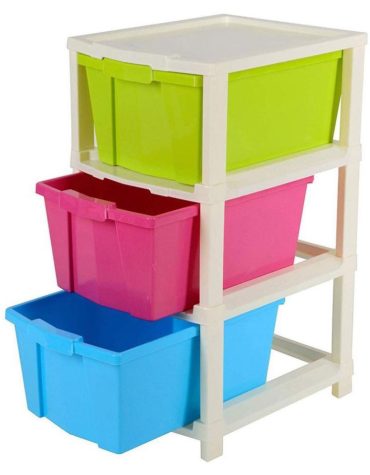 MODULAR DRAWER STORAGE 3 SECTION COLOR