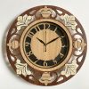 Wall Clock Wooden With Glass MTW 113 (SIZE 15.5*15.5)