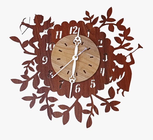 Wall Clock Wooden D01 (SIZE 12*12)