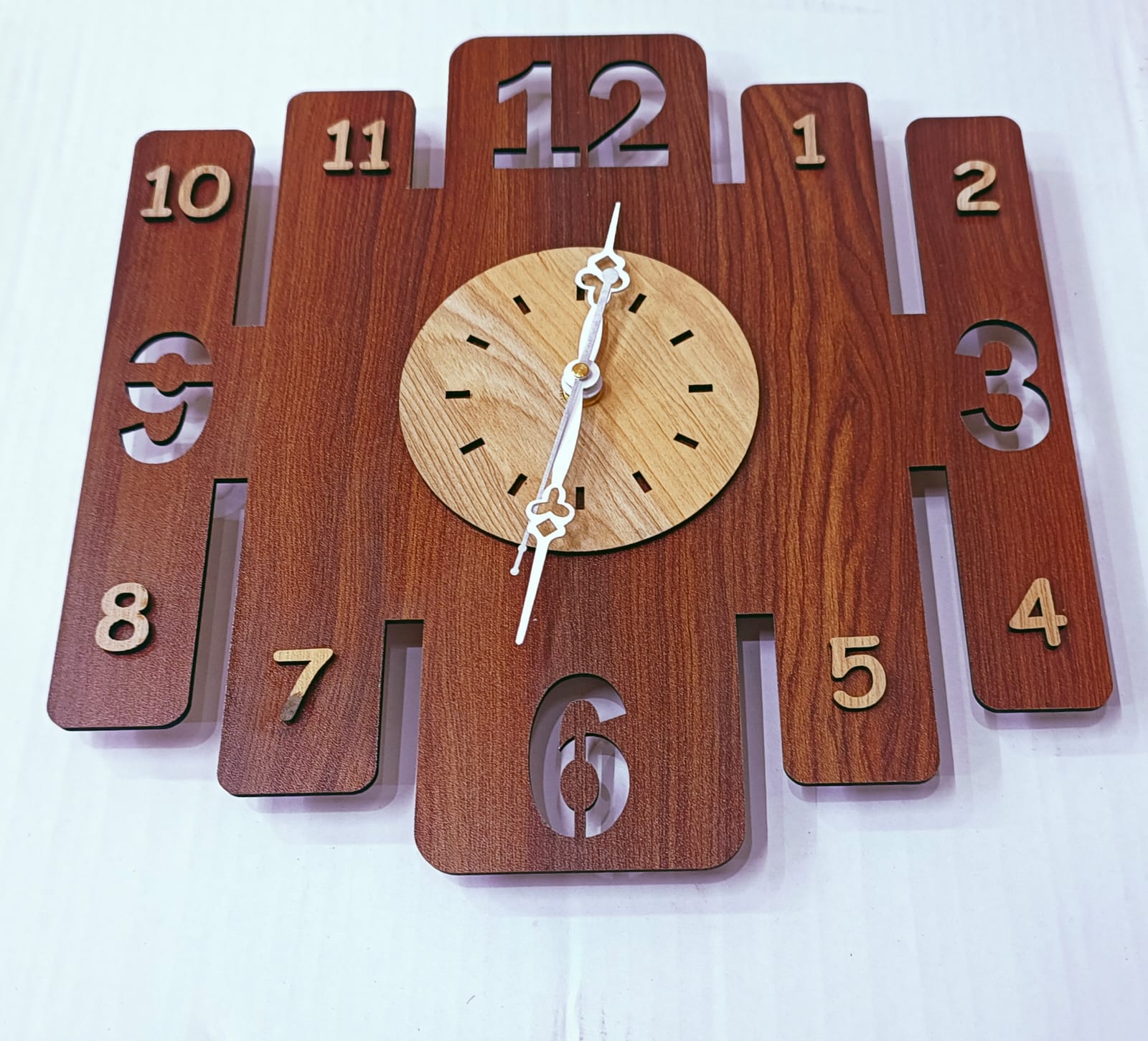 Wall Clock Wooden D02 (SIZE 12*12)