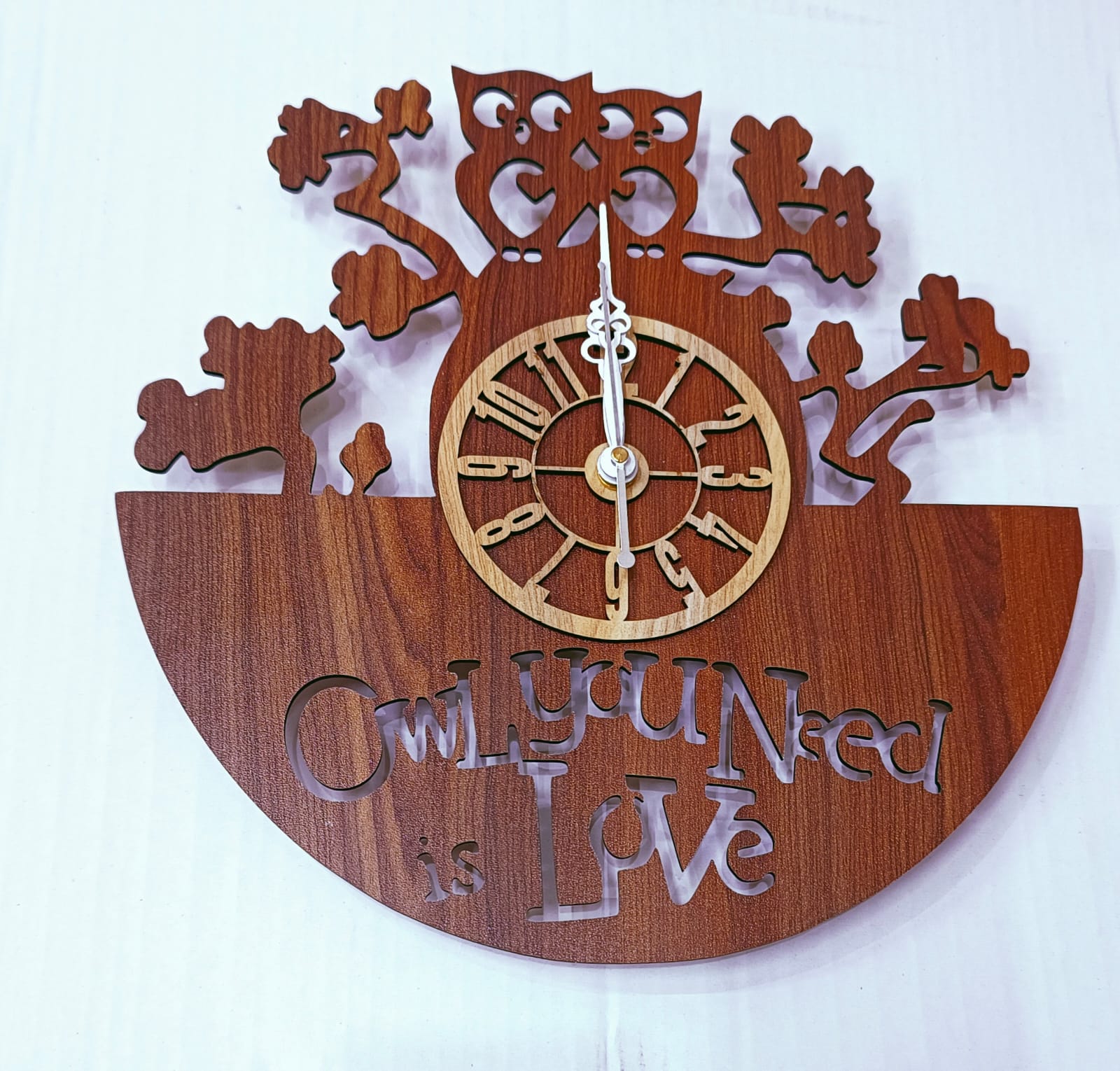 Wall Clock Wooden D05 (SIZE 12*12)