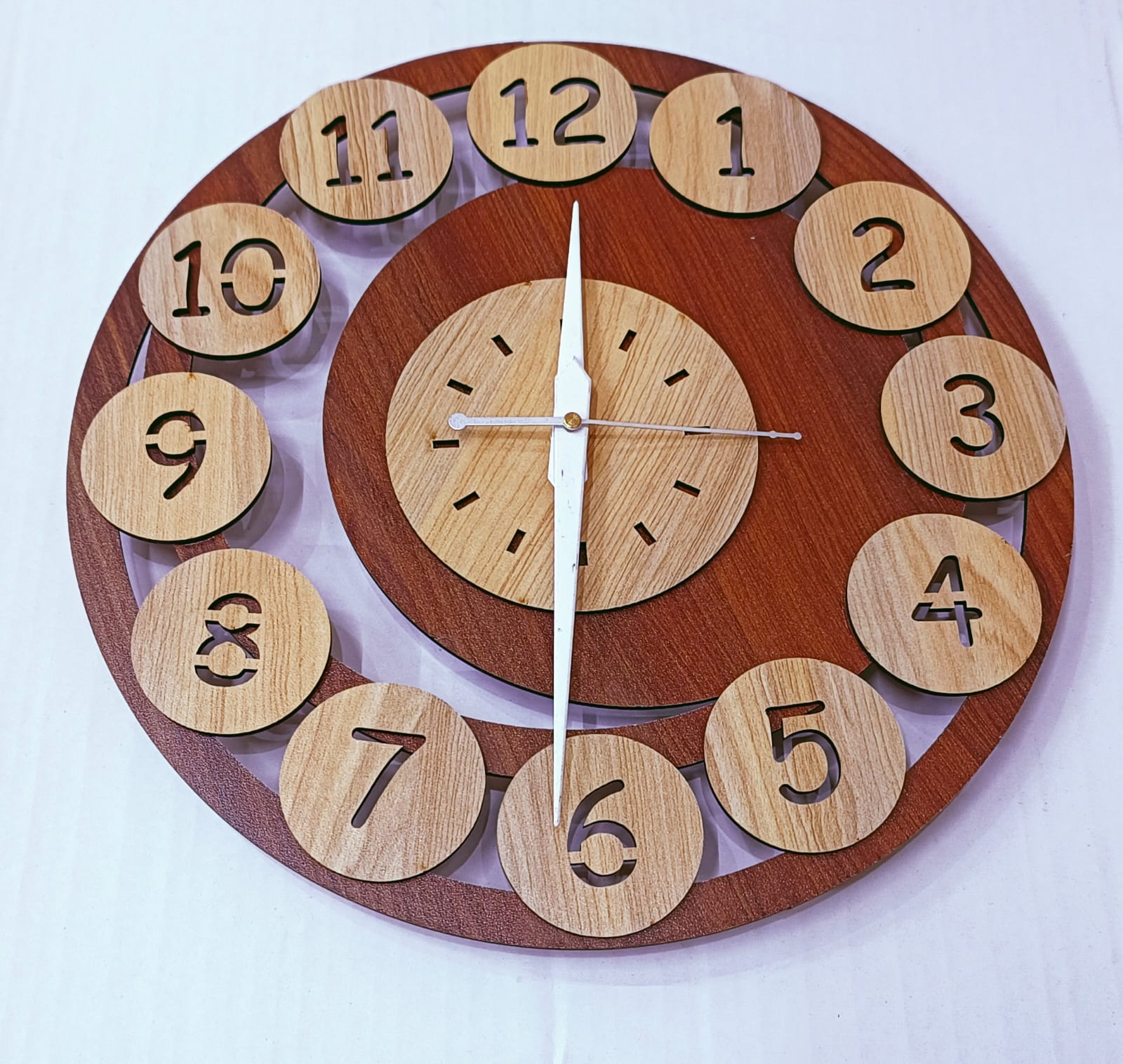 Wall Clock Wooden D08 (SIZE 12*12)