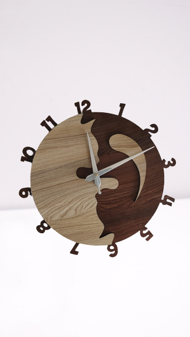 Wall Clock Wooden D10 (SIZE 12*12)