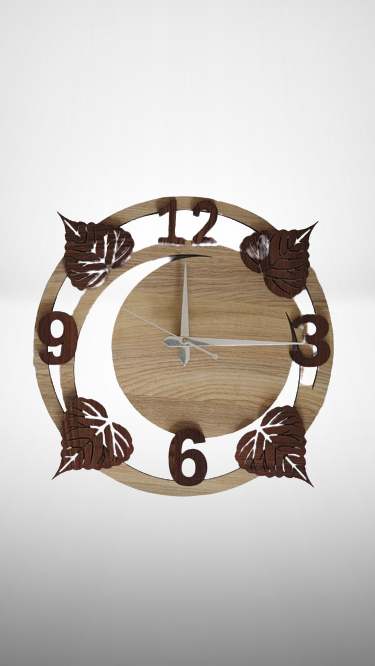 Wall Clock Wooden D11 (SIZE 12*12)