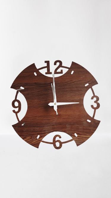 Wall Clock Wooden D15 (SIZE 12*12)