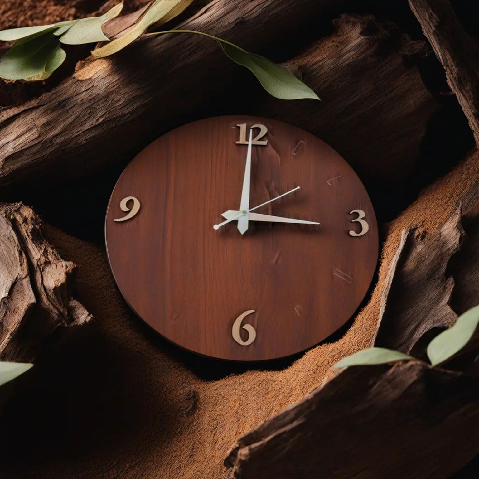 Wall Clock Wooden D45 (SIZE 12*12)