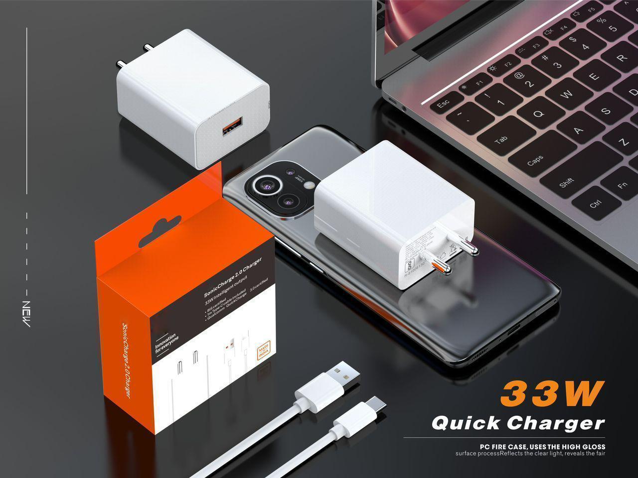 33W QUICK CHARGER SONIC CHARGE 2.0 (CHARGER TYPE-C)