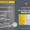 SS PERFORATED SHEET PIPE KITCHEN RACK 38X30