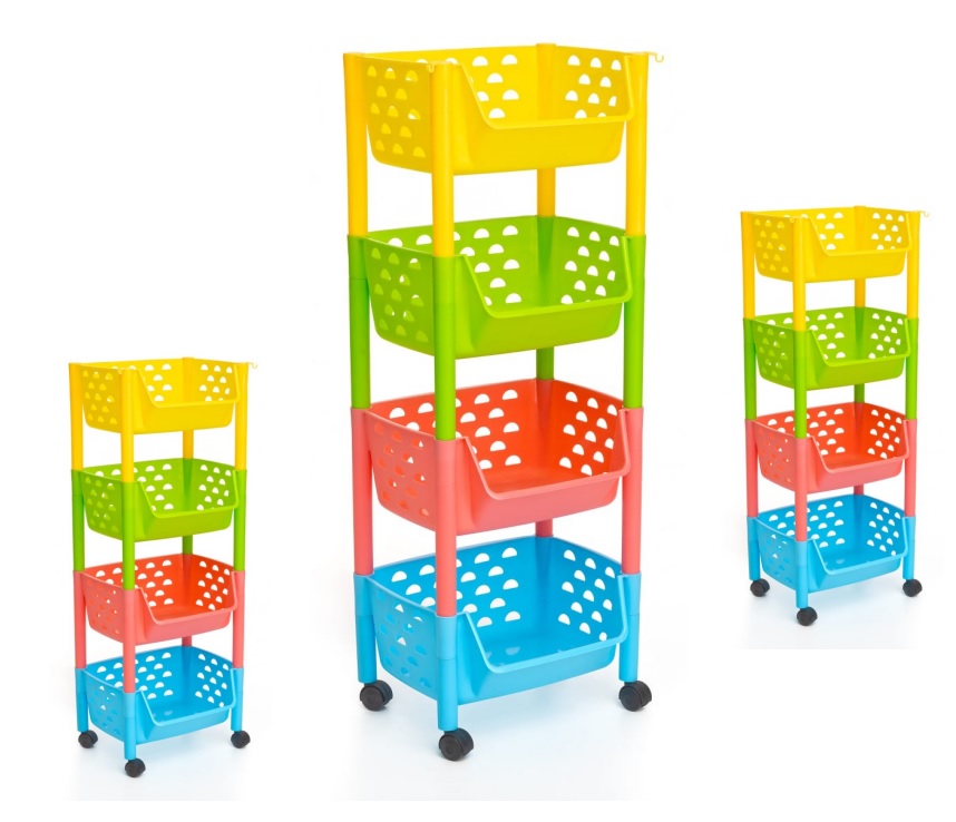 Trolley Unbreakable multi Color 4 Layer