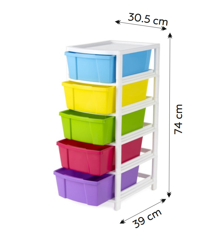 Modular Drawer A4 Multi color 5 Layer