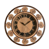 Wall Clock Wooden With Glass MTW 102 (SIZE 15.5*15.5)