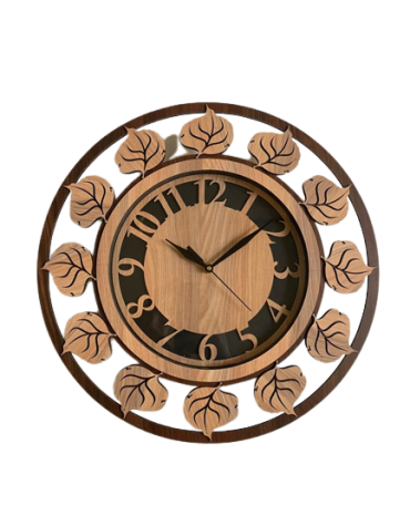 Wall Clock Wooden With Glass MTW 102 (SIZE 15.5*15.5)