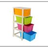 MODULAR DRAWER STORAGE 4 SECTION COLOR