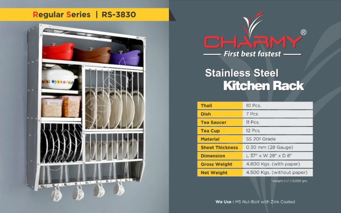 KITCHEN RACK S.S. SHEET RACK REGULAR [38*30]