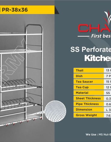 S.S. Kitchen Rack Perforated Sheet Pipe[38*36-7.630kg]