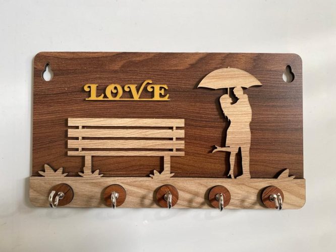 Key Stand Couple Design Wooden [KS-06]