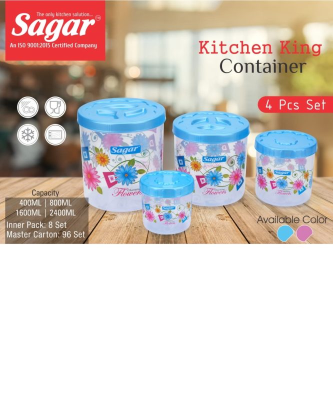 CONTAINER KITCHEN KING [4pcs Set]