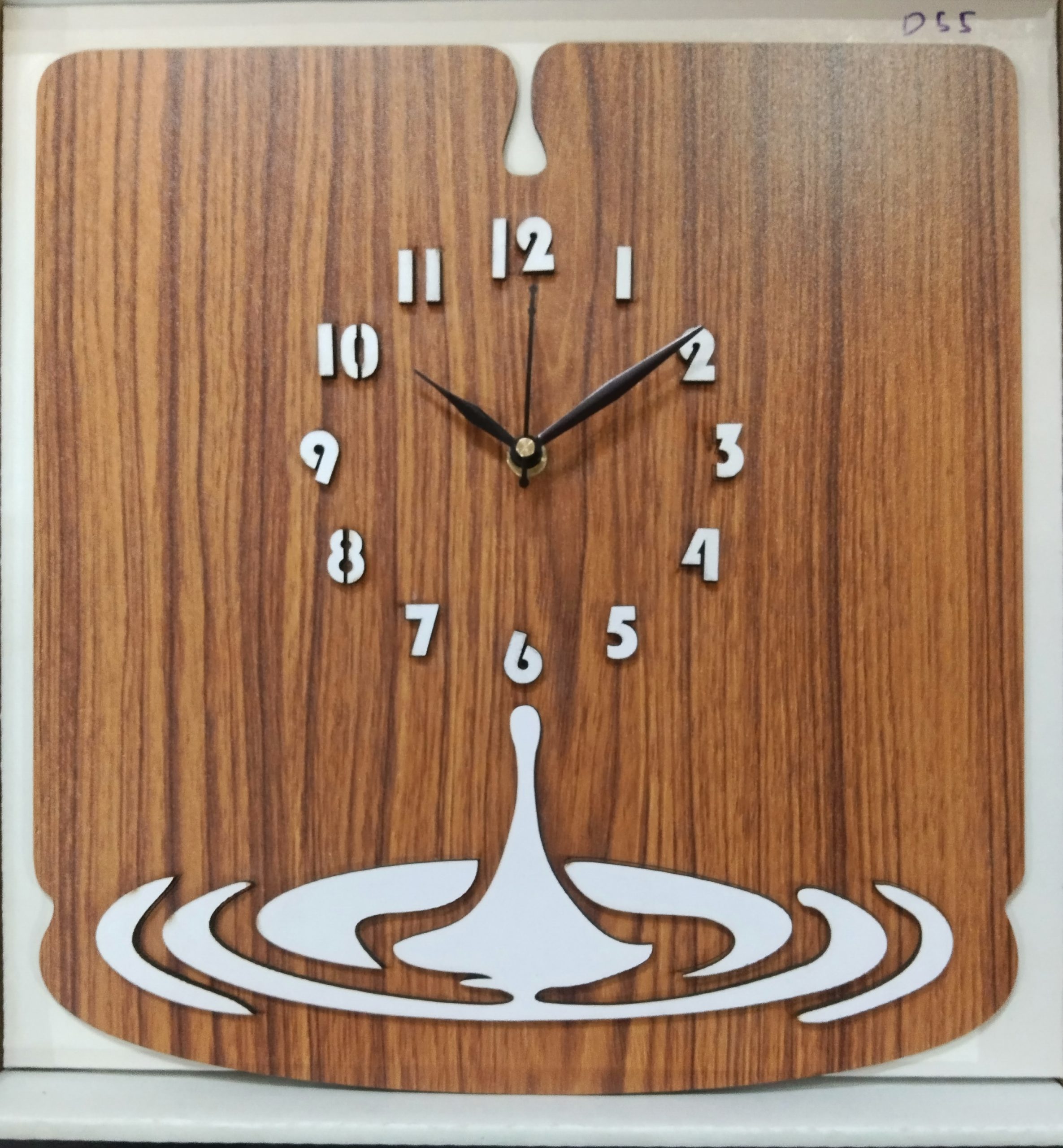 Wall Clock Wooden D56 (SIZE 12*12)