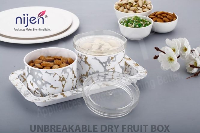 Dry Fruit Box Marable 2pcs Set With Tray