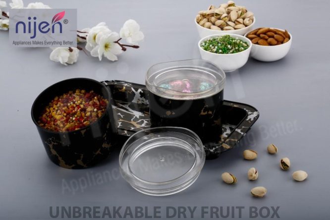 Dry Fruit Box Marable 2pcs Set With Tray