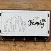 Key Stand Wooden With Mobile Stand Family Design [101]