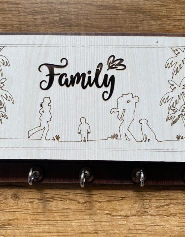 Key Stand Wooden With Mobile Stand Family Design [110]