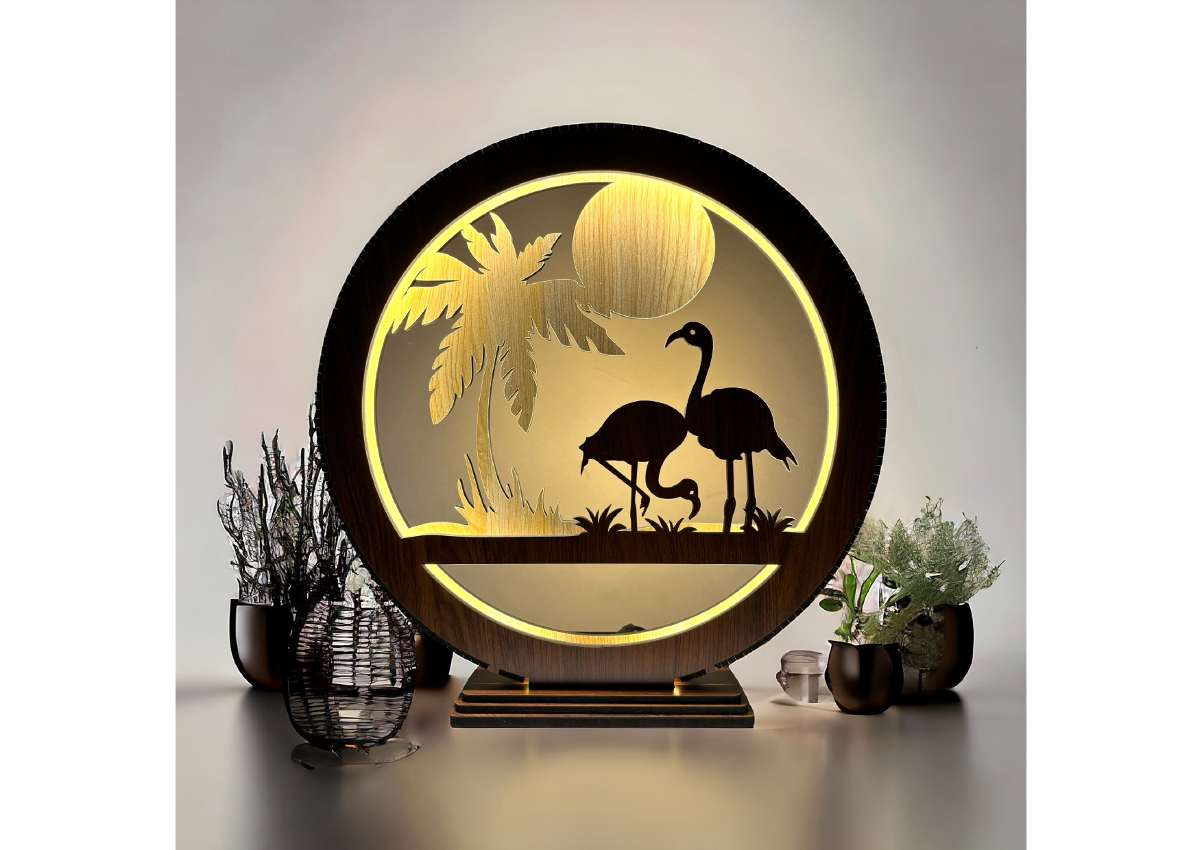 Wooden Lighting Showpiece Bird Design