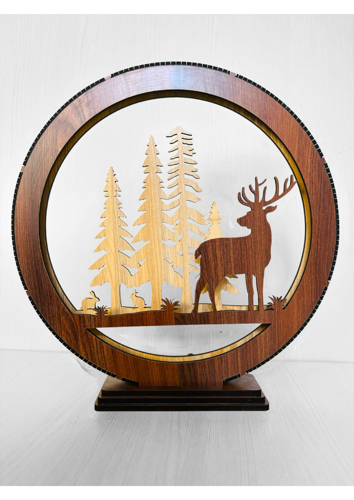 Wooden Lighting Showpiece Deer Design