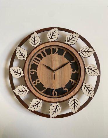 Wall Clock Wooden With Glass MTW 106 (SIZE 15.5*15.5)