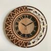 Wall Clock Wooden With Glass MTW 107 (SIZE 15.5*15.5)