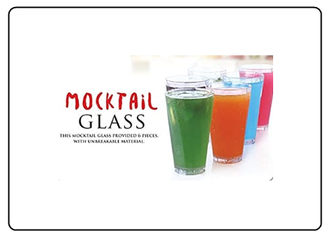 GLASS MOCKTAIL GLASS-[JONY]-6PCS SET