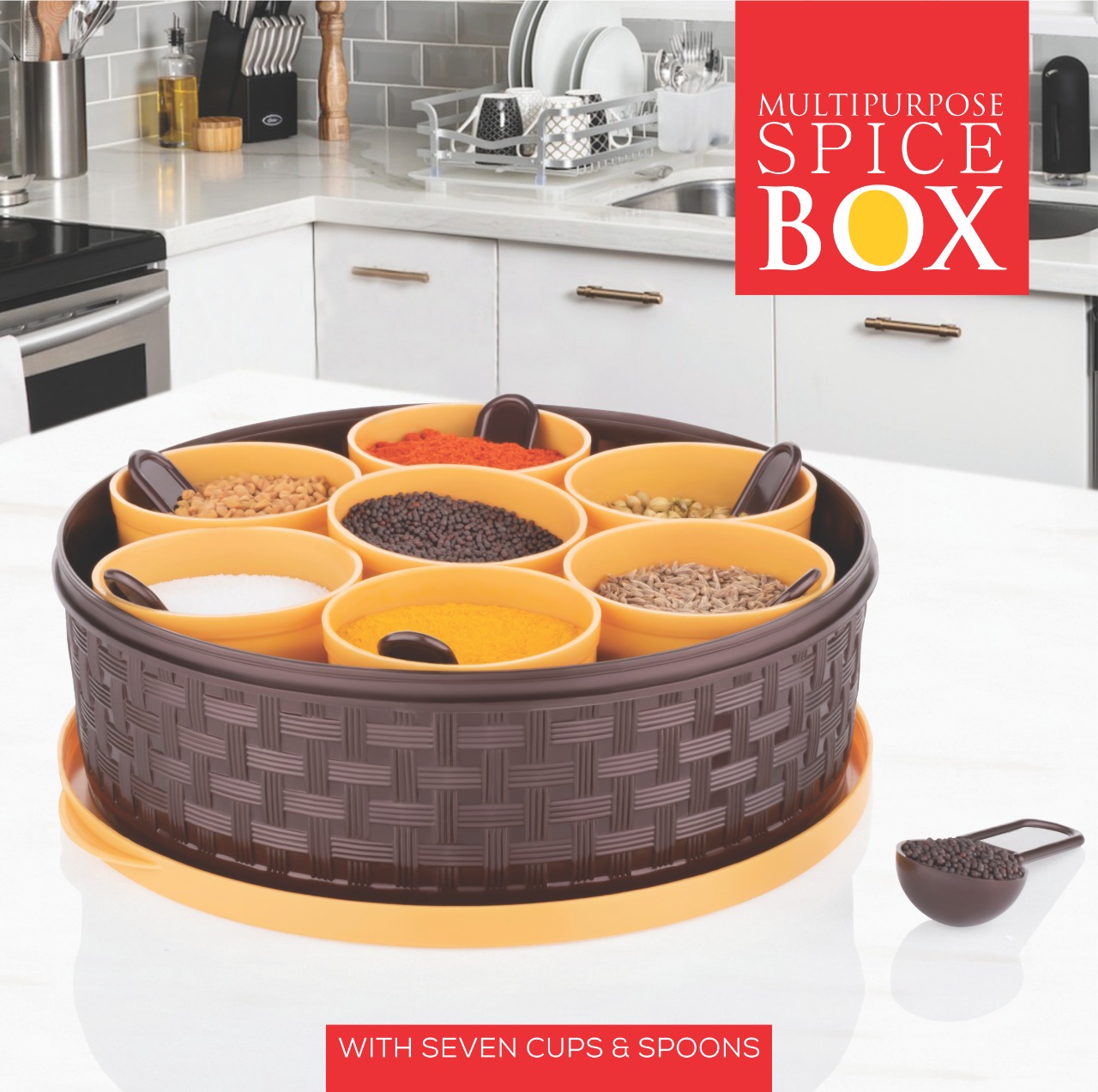 Spice Box Multipurpose (with 7cup And Spoon)